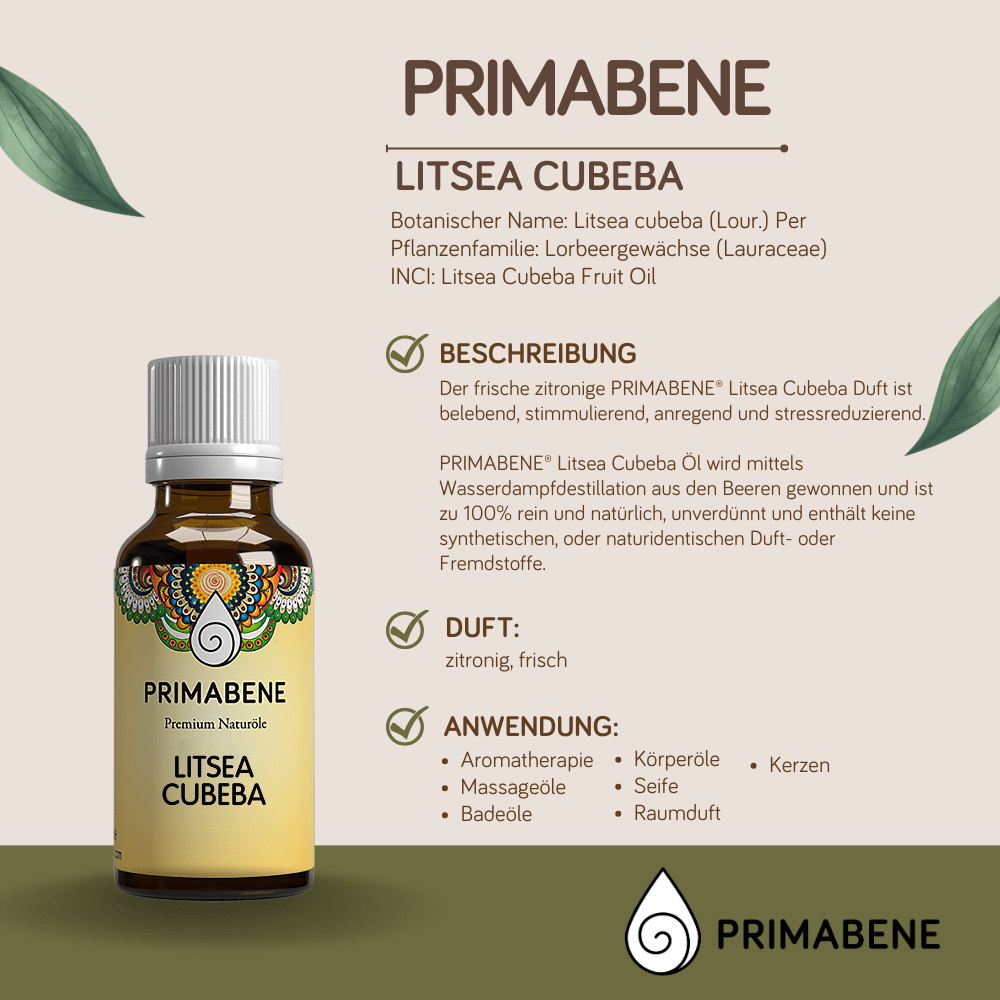 Bild von Litsea Cubeba, 100% rein ätherisches Öl
